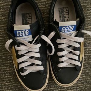 Black/Gold Star Sneakers